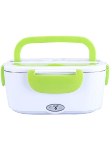 Dubai Gallery Portable Electric Heating Lunch Box White/Green 238X170X108Millimeter AMZ-N37591096A