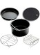 Nyganmelloz 7Inch 5pcs/Set Air Fryer Accessories Kit Pizza Pan Cake Barrel Metal Holder Cooking Tools Suitable for Making French Fries A Pizza or Pancakes