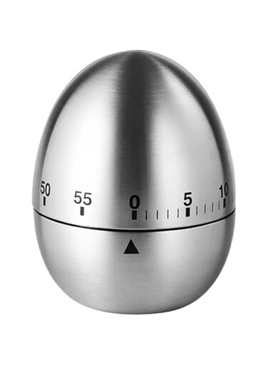 Lekla-Stainless Steel Kitchen Timer Egg Timer Manual Mechanical Timer Cooking Egg Alarm Clock Timer Countdown Cooking Tools Kitchen Gadgets (Egg)