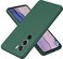 Liquid Gel Rubber Bumper Case for Oppo Reno12 5G, Soft Microfiber Lining, Slim Hard Shell Shockproof Protective Cover (Green)