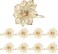 8 Pcs Alloy Flower Design Napkin Rings for Wedding Receptions Gifts Holiday Banquet Dinner Table Decoration