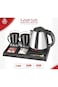 Hotel Kettle Set with 2 Ceramic Cups and Base &ndash; 1200ml 1350W Fast Heating Electric Kettle