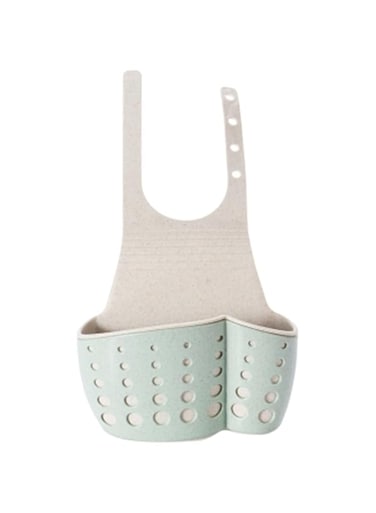 Dubai Gallery Drain Kitchen Storage Basket Rack Green 9.6 X 5.7 X 1.8Inch