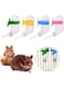 ELECDON Hamster Cage Drinking Water Bottle 4 Pcs No Drip Small Animal Water Dispenser Automatic Pet Water Feeder Bowl for Parrot Mice Rat Gerbils 60 Ml Mixed Style