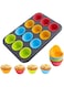 ECVV Non-Stick Carbon Steel Muffin Pans - Pair Of Cupcake Cookie Sheet Pan Style For Baking, Muffin Pans W/ 12 Cups Cupcake Baking Tray