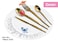 Dessini 148-Pieces stainless steel cutlery set with black leather box 2222 gold