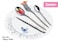 Dessini stainless steel cutlery set with black leather box 9595 silver/gold - 148 Pieces