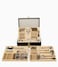 Dessini stainless steel cutlery set with black leather box 9595 silver/gold - 148 Pieces