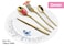 Dessini stainless steel cutlery set with black leather box 9999 gold - 148 Pieces