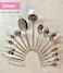 Dessini stainless steel cutlery set with black leather box 200 silver/gold - 148 Pieces
