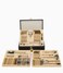 Dessini stainless steel cutlery set with black leather box 1515 silver/gold - 148 Pieces
