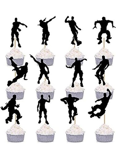 Dance Floss Cupcake Topper Black