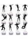 Dance Floss Cupcake Topper Black