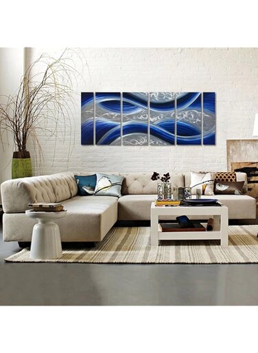 BPA Metal Wall Art with Soft Color, Large Scale Decor in Line Design 10 Colors