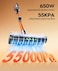 Cordless Vacuum Cleaner, 650W/55KPa/70Mins Stick Vacuum, Foldable design with 1m Hose, Auto Mode, Fragrance, LED, Wall-Mounted Charging,
