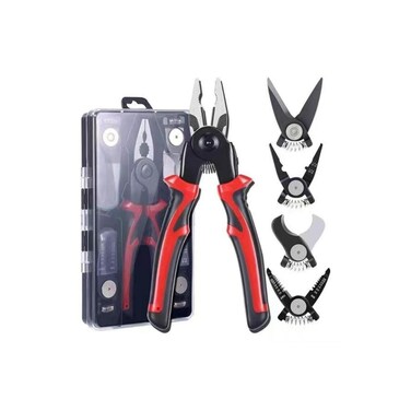 5-in-1 pliers with interchangeable heads &ndash; ideal for cutting, crimping, stripping &amp; more.