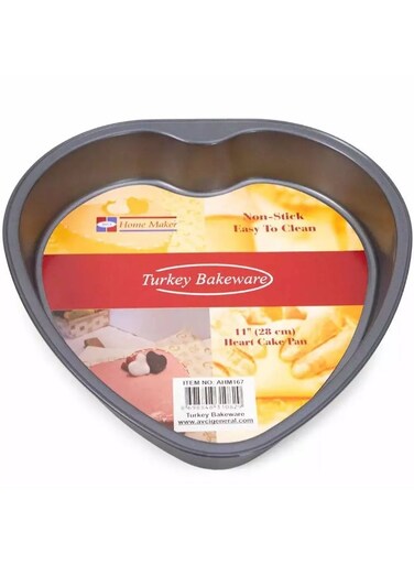 Home Maker Heart Cake Pan 11inch (28 cm); Non-Stick Bakeware Cake Pan
