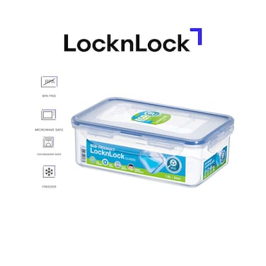 LocknLock 1L Rectangular Airtight Food Container &ndash; BPA-Free, Microwave, Freezer, and Dishwasher Safe