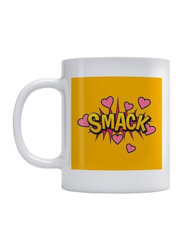 Smack Printed Mug White/Yellow/Pink