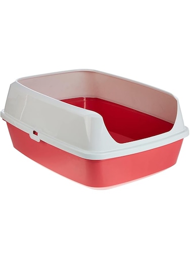 Moderna Maryloo With Rim Litter Tray-Large - (Recycled) - Red