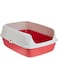 Moderna Maryloo With Rim Litter Tray-Large - (Recycled) - Red