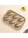 Zollyss Stainless Steel Cake Mould Muffin 6-Cavity Madeleines Cake Baking Pans Tray Shell Shaped Mold Nonstick-1Pc,Gold
