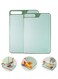 Plastic Cutting Boards for Kitchen, Large Cutting Board, Plastic Cutting Board Set of 2, Non-Slip Cutting Board with Dandle and Juice Groovenon, Dishwasher Safe Cutting Boards (Green)