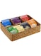 TERRIFI Tea Bag Tray, Coffee Station Organizer - Brown   Tea Bag, Sugar Packet, and Coffee Pod Storage   Kitchen Coffee Bar Divided Basket   Drawer, Shelf, Countertop Holder