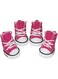 BESUNTEK Pet Dog Shoes, Puppy Canvas Sport Shoes Sneaker Boots, Non Slip Causal Shoes Dog &amp; Cat Paw Protective Cover for Outdoor Walking, Sports and Hot Pavement, 4pcs