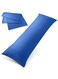 Linen Klub Long Body 1Pc Stripe Pillowcase - 100% Microfiber with envelope closure, Soft and Durable Quality, Size : 45 x 125cm , Royal Blue