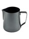 Met Lux 12 Ounce Milk Pitcher, 1 Durable Frothing Cup - For Adding Milk or Latte Art, Barista Tool For Espressos or Cappuccinos, Black Stainless Steel Milk Frothing Pitcher,