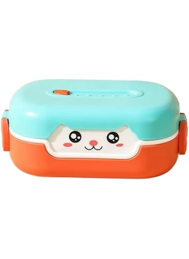 Oasisgalore Plastic Lunch Box for Kids, Square Portable Snack Box for Travel Meal Prep Container