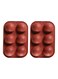 6 Holes Cake Mold Brown 5.2 x 19.5 x 13.2cm