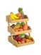 TAYGUM Bamboo Fruit Basket for Kitchen Counter, Large Capacity Fruits Storage Rack Vegetables Bowl Stand Holder Countertop Organizer (THREE-LAYER)