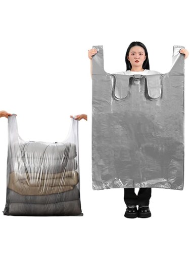Goodern 10 Pcs Extra-large Capacity Packing Bag,Large Thickened Comforter Quilt Storage Bag Vest Plastic Storage Bags for Moving Collection Carrying Luggage Moisture-proof Blanket Clothes Storage Bag