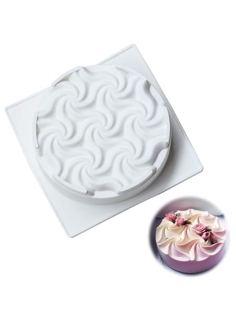 Azonee One Cavity Large Silicone Baking Mold for Jello &amp; Mousse Cake, 3D Spiral Nonstick Silicone Cake Pan for Desserts, Gelatin, Pastry, Chocolate, Kitchen Baking &amp; Freezing