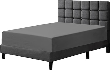 Zen 100% Cotton 300 Thread Count Fitted Sheet - Gray, Single GCC 120x200+30cm Extra Deep Pocket