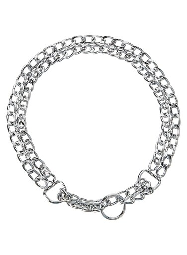 Ferplast Chrome CSS - Semi Choke-Chain Dog Collar Made of Metal Dimension - 36 x 46cm