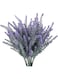 GTIDEA Artificial Flowers Flocked Plastic Lavender Bundle Fake Plants Wedding Bridle Bouquet Indoor Outdoor Home Kitchen Office Table Centerpieces Arrangements Christmas Decor 4pcs