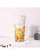 ELITZHUB - Summer Garden Floral Travel/Office Coffee Mug, Insulated Tumbler with Lid, Yellow