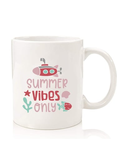 Premium Quality Two Sided Printed Coffee Mug Tea Cup For Home Office, Kids Men Women Summer vibes only