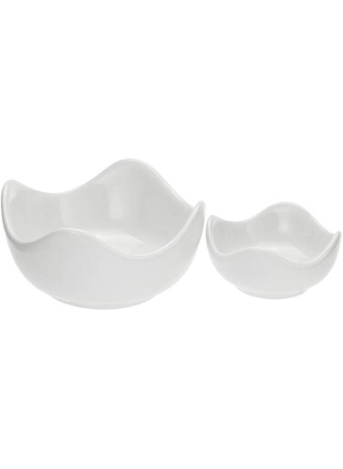 Symphony Alfresco Modern Dip Bowls Set - 2 Pieces,White