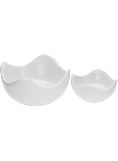 Symphony Alfresco Modern Dip Bowls Set - 2 Pieces,White
