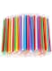 AoMige 100 Pieces Disposable Plastic Drinking Straws, 240mm long, Caliber 11mm, Each individually packaged,Multicolor Straws