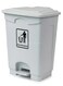Mini Step Trash Bin   Plastic Matte Finish   Suitable For Bathrooms &amp; Kitchens   White   20 Liters