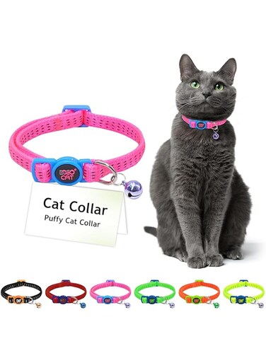 Doco Puffy Cat Collar (DCAT010) Color - Pink(19-31cm)