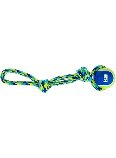 Zeus K9 Fitness by Zeus Rope Tug with Tennis Ball - 43.2 cm