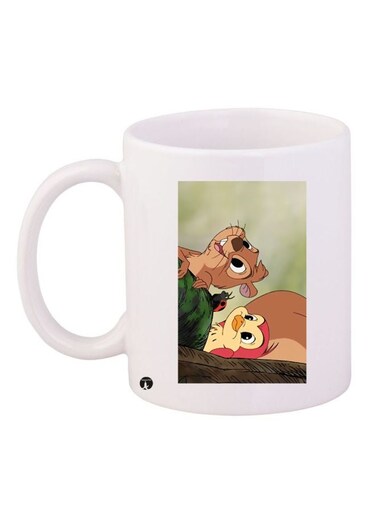 Cartoon Animal Printed Coffee Mug White/Green/Brown