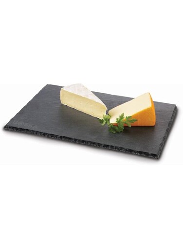 BOSKA Serve Platter Slate L/with Anti-Slip feet/Dishwasher Safe/Black / 13