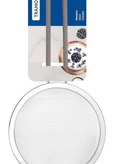 Softta Stainless Steel Sieve with Gray Polypropylene Handle, 12 cm